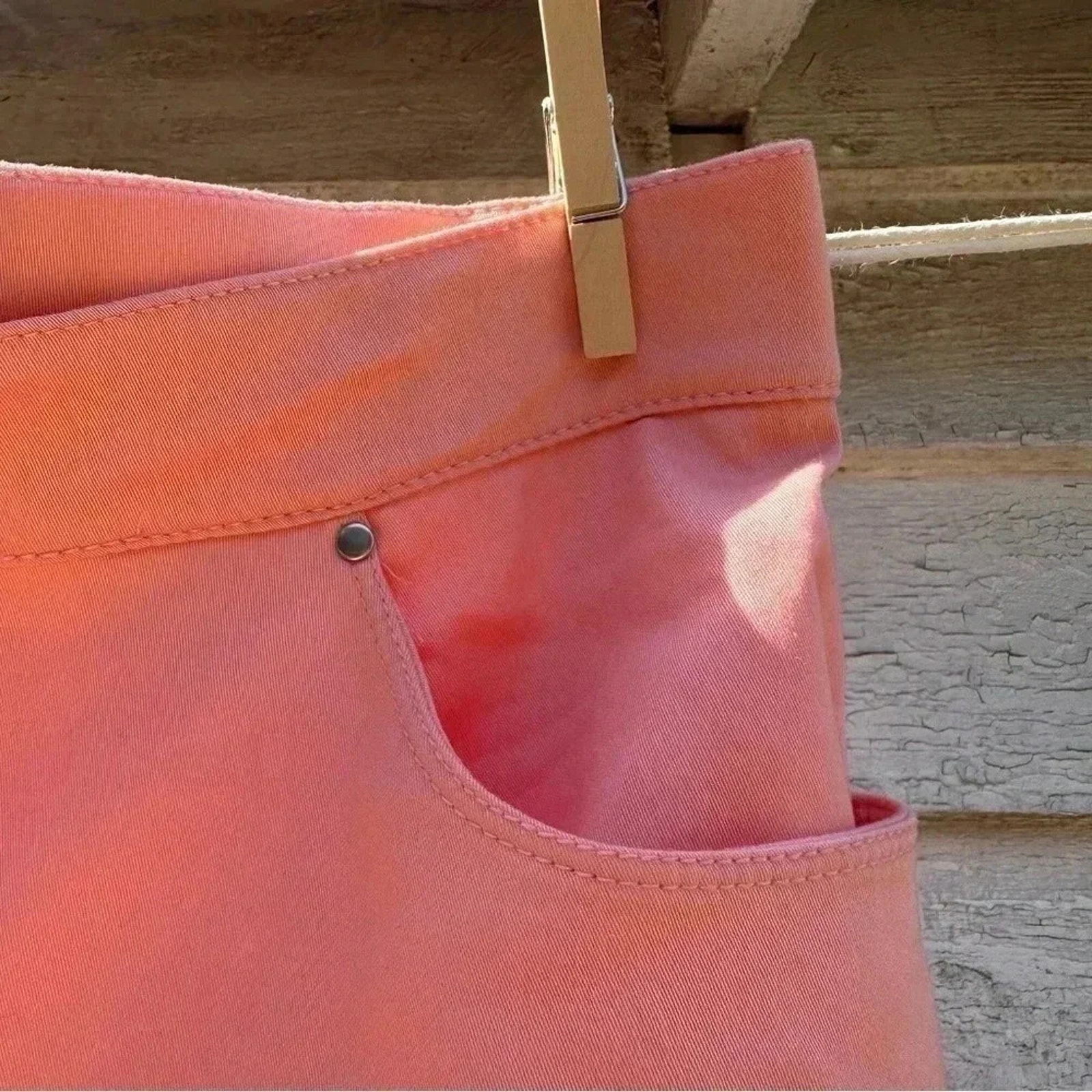 Coral Bay Womens Peach Capris Pockets Preppy Coastal Grandma Summer Plus Size — image 3 of 5